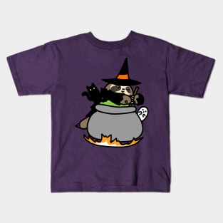 Witch Cauldron Sloth Kids T-Shirt